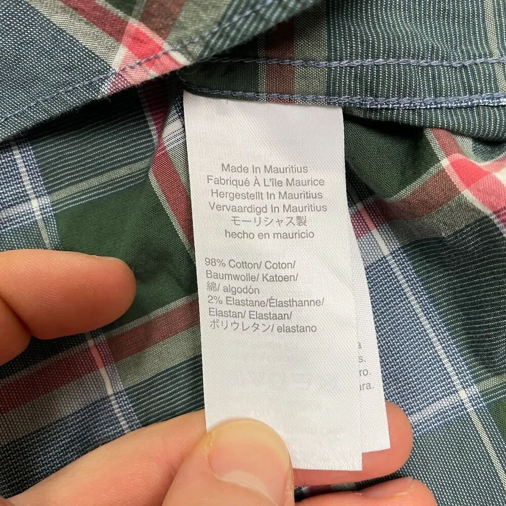 J.Crew Mercantile Slim Fit Flannel Shirt Mens Medium Multi Plaid Long Sleeve Top